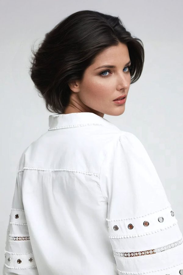 River Island White Eyelet Detail Puff Sleeve Blouse - Image 4